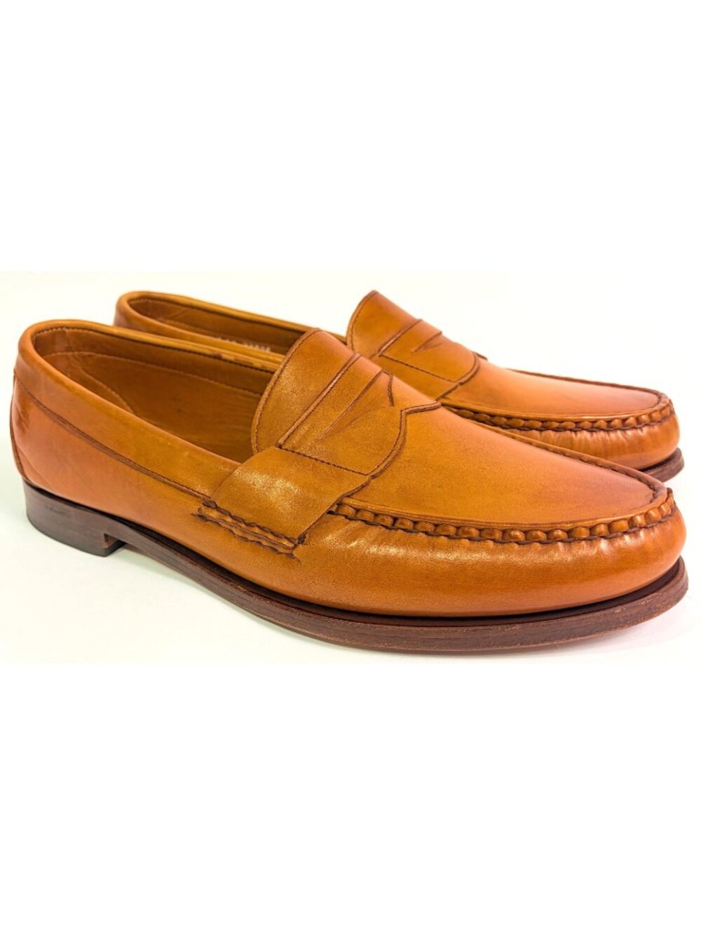 Allen Edmonds Cavanaugh Loafers Mens 13 D Walnut Leather Penny Slip On Shoes